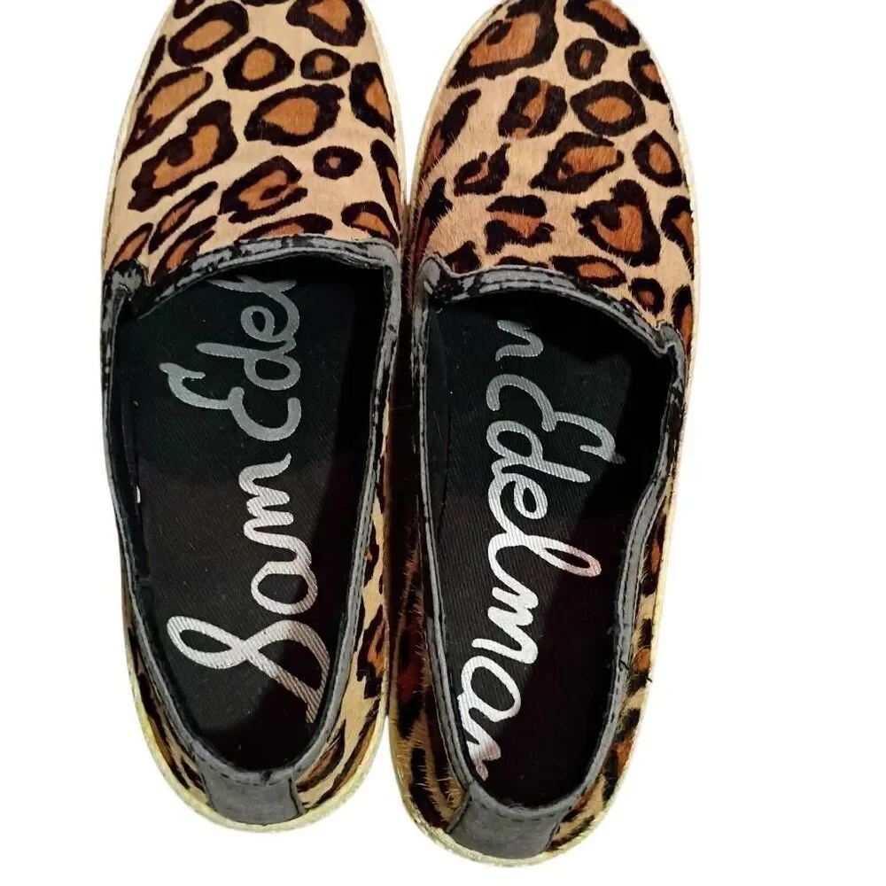 Sam Edelman Khloe Leopard Slip On Loafers size 7.5 Women's
